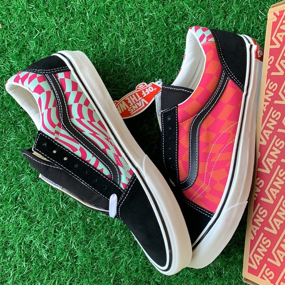 VANS OLD SKOOL TWIST WRAP CHECKER BLACK/CABARET MN - Picture 15 of 16